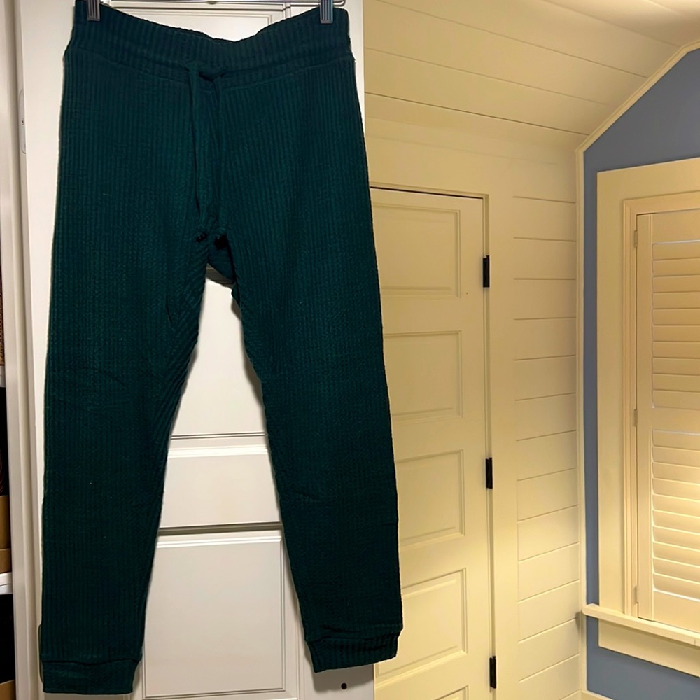 Cozy waffle knit joggers